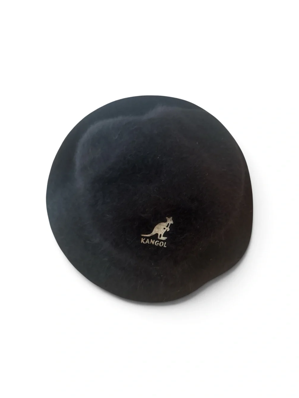 Kangol Black Wool hat with Kangaroo Logo